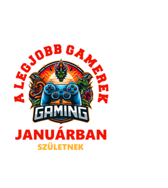 A LEGJOBB GAMEREK JANUÁRBAN SZÜLETNEK minta fekete pólón