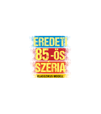 EREDEDI 85-ÖS SZÉRIA KLASSZKUS MODELL, RETRO SZÜLETÉSNAP minta fekete pólón