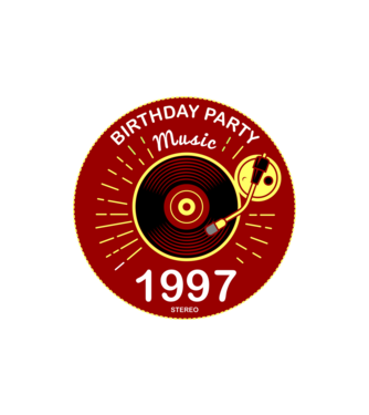 BIRTHDAY PARTY MUSIC, BAKELIT LEMEZJÁTSZÓ 1997 STEREO minta homokszín pólón