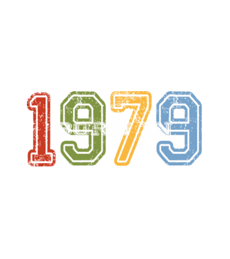born in 1979 születésnapi felirat minta fehér pólón