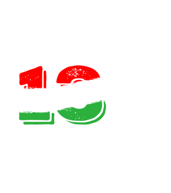 magyar trikolor, piros fehér zöld szám 13 minta fekete pólón