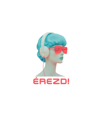érezd a zenét minta fehér pólón