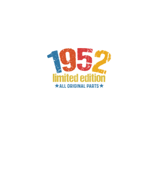 1952 limited edition ,all original parts, retro születésnapi évszám minta fekete pólón