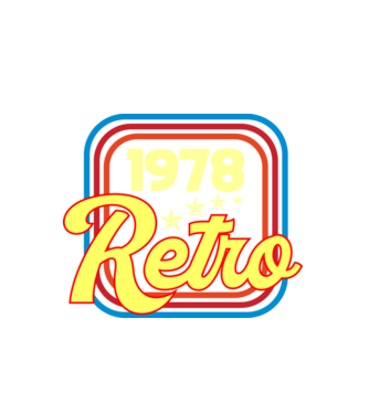 retro születésnapi felirat dátummal 1978 minta fehér pólón