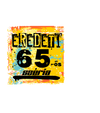 eredeti széria grunge graffiti 65-ös. 65 éves minta fekete pólón