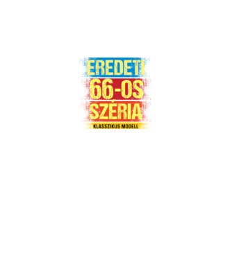 EREDEDI 66-OS SZÉRIA KLASSZKUS MODELL, RETRO SZÜLETÉSNAP minta királykék pólón