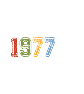 born in 1977 születésnapi felirat minta sötétkék pólón