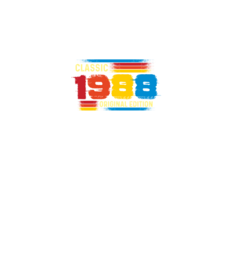 classic, original edition, retro, vintage évszám, születésnapi dátum, 1988 minta fekete pólón