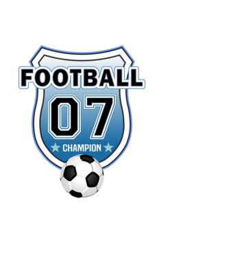 football champion focistás szülinapi embléma 7 éves minta fekete pólón