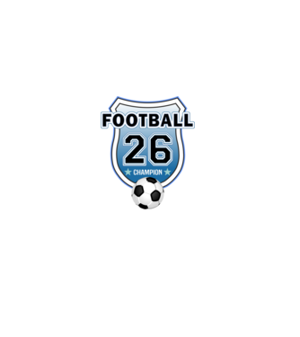 football champion focistás szülinapi embléma 26 éves minta fehér pólón