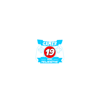 született gamer 19 éves szint teljesítve minta fekete pólón