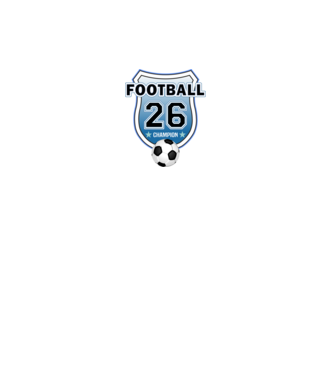 football champion focistás szülinapi embléma 26 éves minta fehér pólón