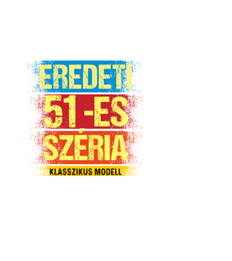 EREDEDI 51-ES SZÉRIA KLASSZKUS MODELL, RETRO SZÜLETÉSNAP minta fekete pólón