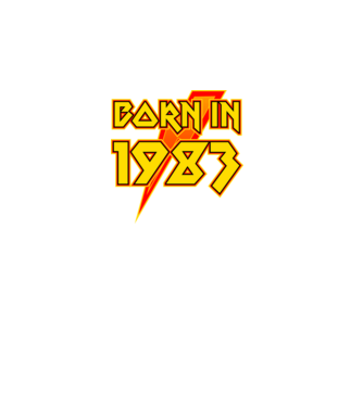 heavy metal born in 1983 minta fekete pólón