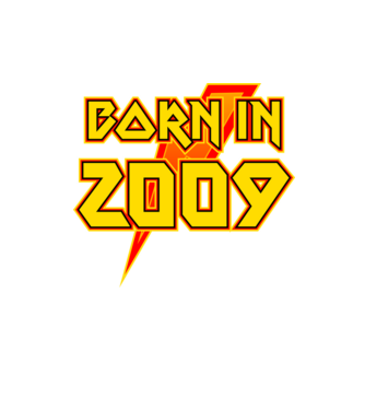 heavy metal born in 2009 minta homokszín pólón