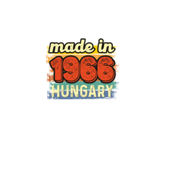 made in hungary felirat, retro évszám, grunge stílus, 1966 minta fekete pólón