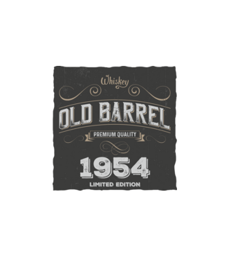 Whiskey, old barrel, 1954, premium quality, limited edition minta fehér pólón