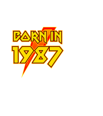 heavy metal born in 1987 minta fekete pólón
