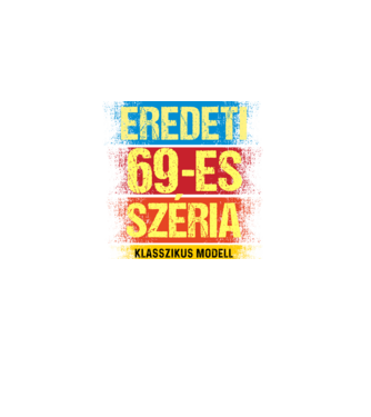EREDEDI 69-ES SZÉRIA KLASSZKUS MODELL, RETRO SZÜLETÉSNAP minta fekete pólón