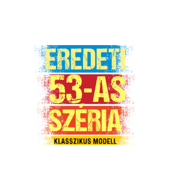 EREDEDI 53-AS SZÉRIA KLASSZKUS MODELL, RETRO SZÜLETÉSNAP minta homokszín pólón