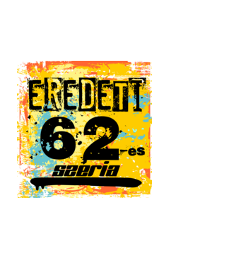 eredeti széria grunge graffiti 62-es. 62 éves minta fekete pólón