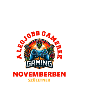 A LEGJOBB GAMEREK NOVEMBERBEN SZÜLETNEK minta sötétkék pólón