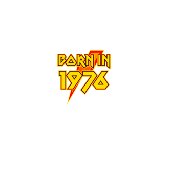 heavy metal born in 1976 minta fekete pólón