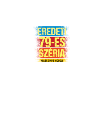 EREDEDI 79-ES SZÉRIA KLASSZKUS MODELL, RETRO SZÜLETÉSNAP minta fekete pólón