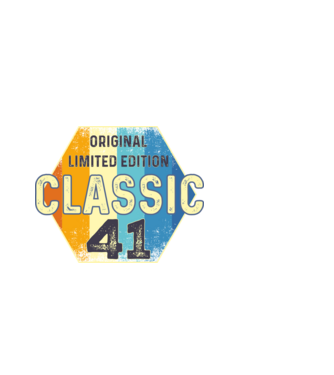 original classic limited edition embléma 41 éves születésnapra minta fekete pólón