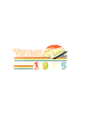 vintage, limited edidtion, retro születésnapi felirat, évszám veterán autóval, 1955 minta sötétkék pólón