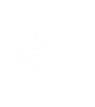 programnyelvek minta fekete pólón
