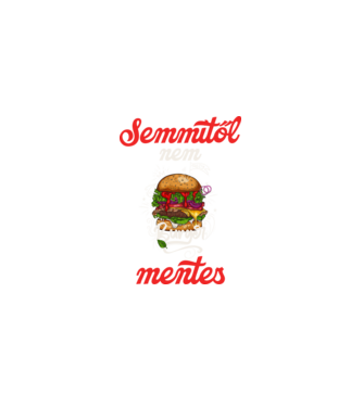 semmitől nem mentes burger minta fekete pólón