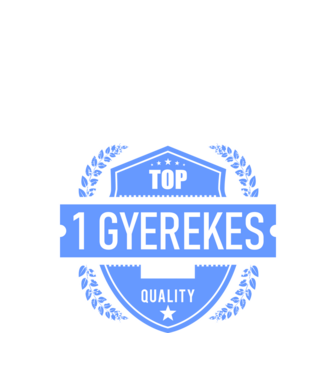 TOP QUALITY 1 GYEREKES APUKA minta fekete pólón
