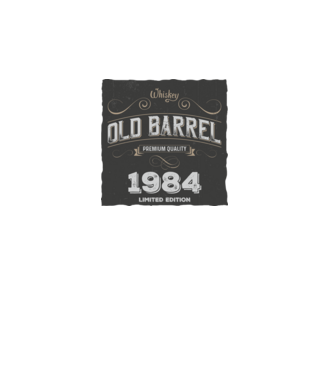 Whiskey, old barrel, 1984, premium quality, limited edition minta fehér pólón