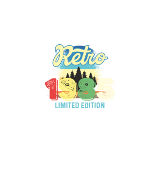 retro évszám, limited edition, 1985-ben születetteknek minta fekete pólón