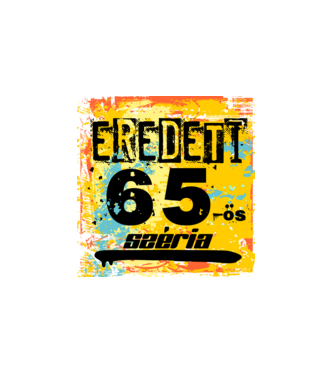 eredeti széria grunge graffiti 65-ös. 65 éves minta fehér pólón