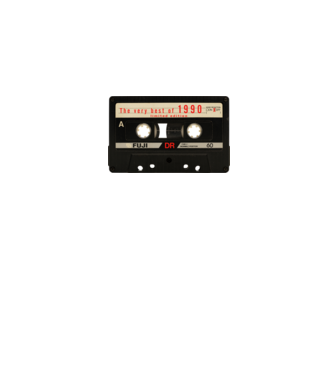 retro audio kazetta, best of the year, születésnapi magnókazetta, 1990 minta fehér pólón
