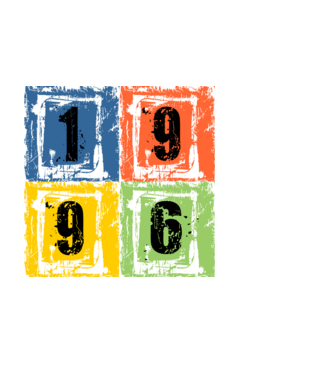 grunge number, szám 1996 minta fekete pólón