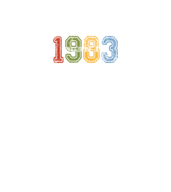 born in 1983 születésnapi felirat minta fekete pólón