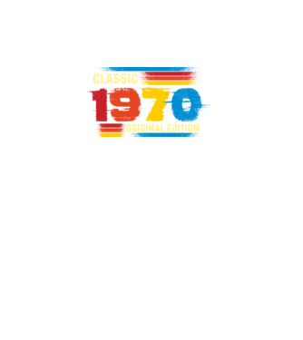 classic, original edition, retro, vintage évszám, születésnapi dátum, 1970 minta fekete pólón