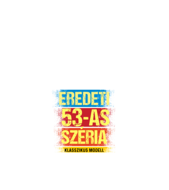 EREDEDI 53-AS SZÉRIA KLASSZKUS MODELL, RETRO SZÜLETÉSNAP minta fehér pólón