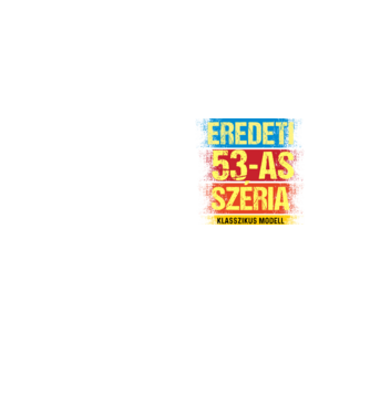 EREDEDI 53-AS SZÉRIA KLASSZKUS MODELL, RETRO SZÜLETÉSNAP minta neonsárga pólón