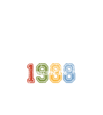 born in 1988 születésnapi felirat minta fehér pólón