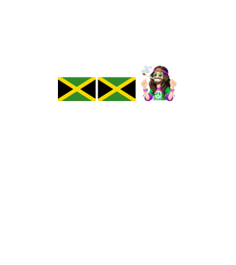 zászló zászló szív, Jamaica joint, fű  minta fehér pólón