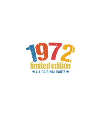 1972 limited edition ,all original parts, retro születésnapi évszám minta fekete pólón