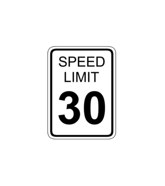 SPEED LIMIT 30 minta fehér pólón