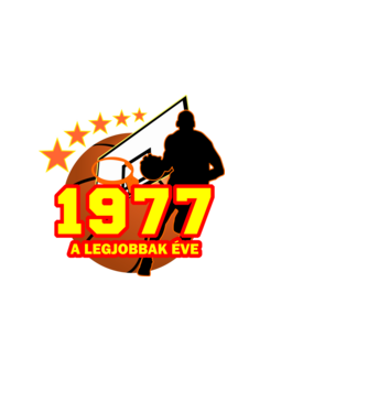 legjobbak éve 1977, kosárlabdás szülinap minta fekete pólón
