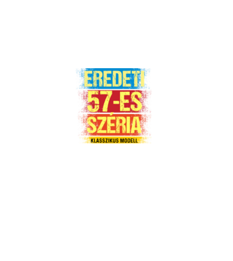 EREDEDI 57-ES SZÉRIA KLASSZKUS MODELL, RETRO SZÜLETÉSNAP minta fekete pólón