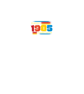 classic, original edition, retro, vintage évszám, születésnapi dátum, 1985 minta fekete pólón
