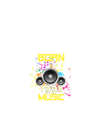 born to be music 1999-ben született, zenés születésnapi minta minta fehér pólón